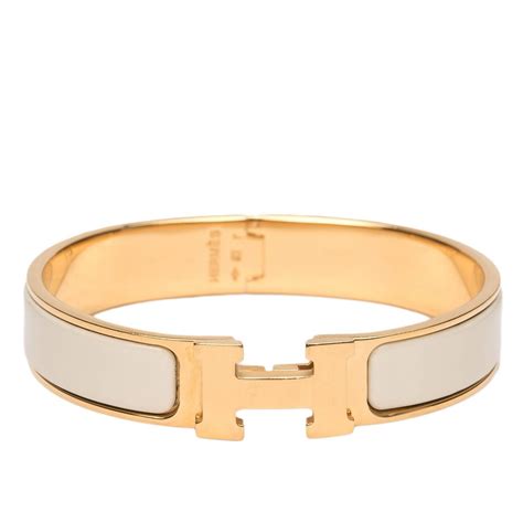 Hermes enamel h bracelets